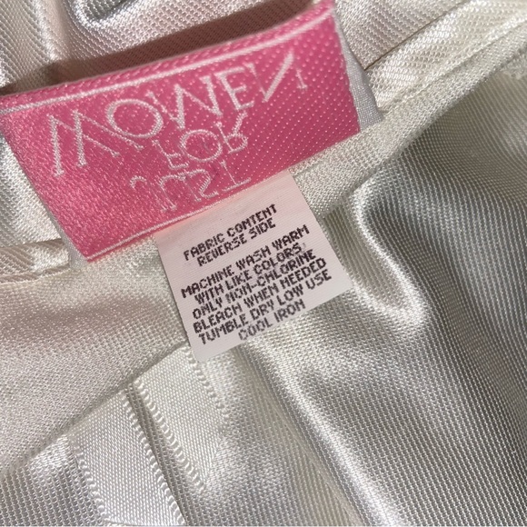 Just For Women Vintage Satin Nightgown With Lace Ruffle Ivory White Bust 55 in - Picture 10 of 11